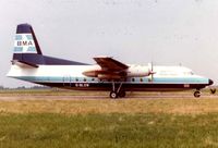 G-BLGW @ EGNX - British Midland FK27  was WFU in 1994 - by Terry Fletcher
