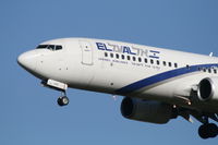 4X-EKB @ EBBR - EILAT descending to rwy 25L