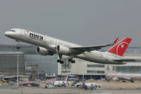 N535US @ EBBR - 757 taking off from rwy 20! - by blauwtje