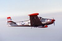 N5327K - This was never a military bird, but it has a sharp paint job.  And the clear canopy is a very nice addition - by Gerald Feather