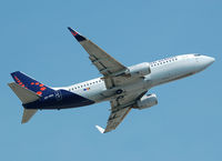 OO-VEG @ LEBL - Taking off RWY 07R. - by Jorge Molina