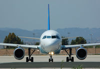 D-AICJ @ LEBL - Entering RWY 25L for take off. - by Jorge Molina