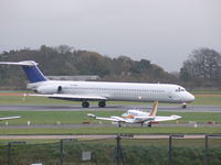 YR-MDL @ EGCC - Just landed at Manchester. - by David W