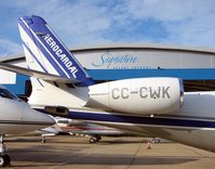 CC-CWK @ EGGW - First Chilean bizjet I have seen in over 30 years photography , sadly parked tight up against a fence , so this was the best I could manage - by Terry Fletcher