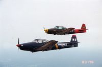 N134WB - Formation flying with N5203K (background) Warbird wannabes - by Gerald Feather