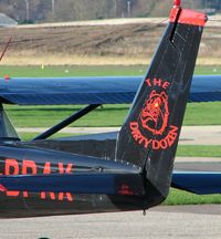 G-BPAX @ EGKA - Tail logo depicting the name of the Trustees Group for this aircraft