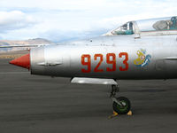 N221UM @ 4SD - close-up of nose on 1983 Mikoyan Gurevich MIG 21 UM #9293 as NX221UM @ Reno-Stead - by Steve Nation