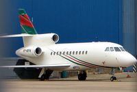 VP-BFH @ EGGW - Colourful Falcon 900 parked at Luton - by Terry Fletcher