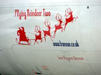 G-CEAE @ EGGW - Xmas logo on this 'Classic'B737 - by Terry Fletcher