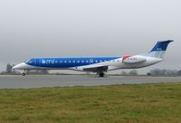 G-RJXA @ EGGW - British Midland Emb 145 arrives at Luton - by Terry Fletcher