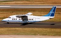 D-CMAX @ EDDL - RFG's Shorts 360 c/n 3732 taxies in at Dusseldorf , Germany  in 1999 - by Terry Fletcher