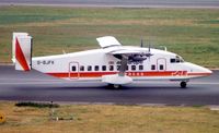 G-BJFK @ EDDL - Air Europe Express operated this Shorts 3-30 in 1987 - seen here at Dusseldorf , Germany - by Terry Fletcher