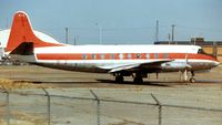 CF-THG @ CYVR - Photographed here in 1996 this Viscount with its old style Canadian registration was in the Vancouver storage area for many years - by Terry Fletcher
