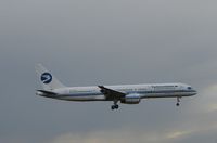 EZ-A011 @ EGBB - Turkmenistan Boeing 757 lands at Birmingham International - by Terry Fletcher