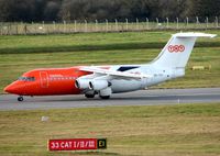OO-TAY @ EGBB - TNT Belgium BAE 146 (c/n e2211) departs  BHX - by Terry Fletcher