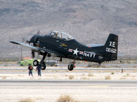 N243DM @ KLSV - Mark D. Bauer - Encintas, California / 1956 North American T-28C Trojan - by Brad Campbell