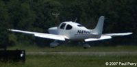 N41VV @ ORF - Easing onto Runway Five