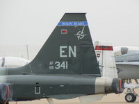 66-4341 @ AFW - On the ramp at Alliance Ft. Worth - Tail shot only because of parking formation