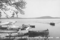 N71771 - N71771, our aircraft, in front of our fishing cabins on Cold Stream Pond, ME - by unknown