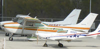 N8130M @ FTW - At Mecham Field (Orange and White Cessna)