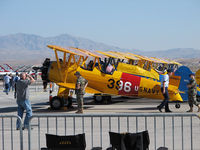 N5580M @ KLSV - Westminster, California / 1943 Boeing B75N1 - My son took this photo. I love the 'people' action going on here... - by John Campbell