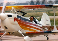 N41ET - Charlie Hillard in his Christian Eagle at Dallas Naval Air Station - May 1981 - by Zane Adams