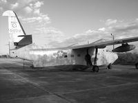N10625 @ FLO - A black and white shot of her as restoration begins. Note the tail number and National gaurd logo. Its still Her military id versus the civilian N10625. - by Nightsong