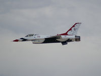 87-0303 @ KLSV - USA - Air Force / 1987 General Dynamics F-16C Fighting Falcon (Block 32H) - Thunderbird #6 - Major Samantha Weeks (Opposing Solo) - by Brad Campbell