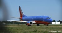 N307SW @ ORF - Taxiing for takeoff, with her well-weathered blue