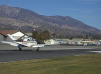 N5699K @ SZP - 1964 Beech S35 BONANZA, Continental IO-520-B 285 Hp, landing roll Rwy 04 - by Doug Robertson