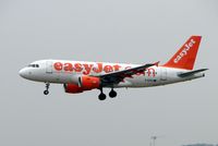 G-EZEA @ EGBB - First Easyjet aircraft that I have ever seen at Birmingham International - by Terry Fletcher