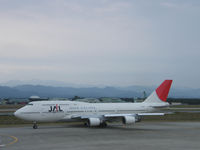 JA8090 @ RJNK - Boeing 747-446D/JAL/Komatsu - by Ian Woodcock