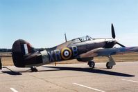 5390 @ FFO - Hawker Hurrican at the National Museum of the U.S. Air Force.  Outside during aircraft shuffle - by Glenn E. Chatfield