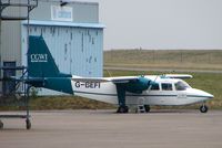 G-BEFI @ EGNX - A Former belgian Army aircraft - now painted in new operator (COWI Aerial Survey ) colours - by Terry Fletcher