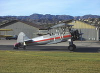 N65124 @ SZP - 1943 Boeing Stearman A75N1 (PT-17) 'Spirit of OPEC', P&W R-985 450 Hp (by Jacobs), N6230L glider towline hookup - by Doug Robertson