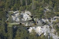 T-333 @ LSMM - Under these circumstances one can see how well camouflaged the Swiss Cougars are. This is one of the many shuttle flights to and from the Axalphorn. - by Joop de Groot