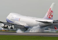B-18705 @ EGCC - China Freighter making big smoke - by Kevin Murphy