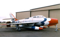 N84JW @ ADS - F-84 at Addison This is aircraft is reported to be a gate gaurd at Malstrom AFB