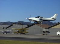 N74FX @ SZP - 2007 Larson LANCAIR LEGACY, Continental IO-550 300 Hp, fast takeoff Rwy 22, gear coming up - by Doug Robertson