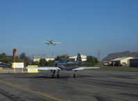 N9753R @ SZP - 1960 Beech M35 BONANZA, Continental IO-470-C 250 Hp, short final for Rwy 22 - by Doug Robertson