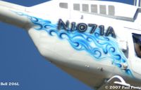 N1071A @ SFQ - Close-up of the waves, and airbrushed reg number