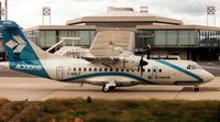 I-ADLF @ LFPG - Air Dolomiti's ATR42-500 c/n 462 taxying at Paris CDG