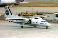 OE-LLO @ EDDF - Contact Air Dash 8 at Frankfurt in 1990 - by Terry Fletcher
