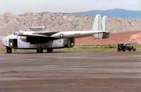 N9701F @ GEY - Rare aircraft and Automobile side by side on the Greybull ramp in 1997 - by Terry Fletcher