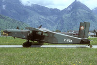 V-630 @ LSMU - During the anual trainingscourse this PC-6 came in at Buochs to pick up some paratroopers. The aircraft was w/o in 1997. - by Joop de Groot
