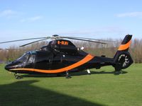 G-OLNT - SA365 outside a hotel in Northampton