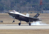 AA-1 @ NFW - Prototype F-35A landing at Carswell Field - Test Flight #25