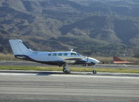 C-FFAP @ SZP - 1967 Cessna 402, two Continental TSIO-520-VBs 325 Hp each, landing roll Rwy 22 - by Doug Robertson