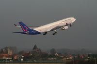 OO-SFN @ EBBR - flight SN455 is taking off from RWY 07R
