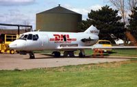 N813AA @ YIP - This Falcon 20 was already being used as a source of spares when photographed at Detroit Willow Run in 1997 - by Terry Fletcher